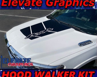 2019-2023 Fits Dodge Ram 1500 & 2500 Hood Walker Stripes Vinyl Auto Graphics 3M Decals And Stickers