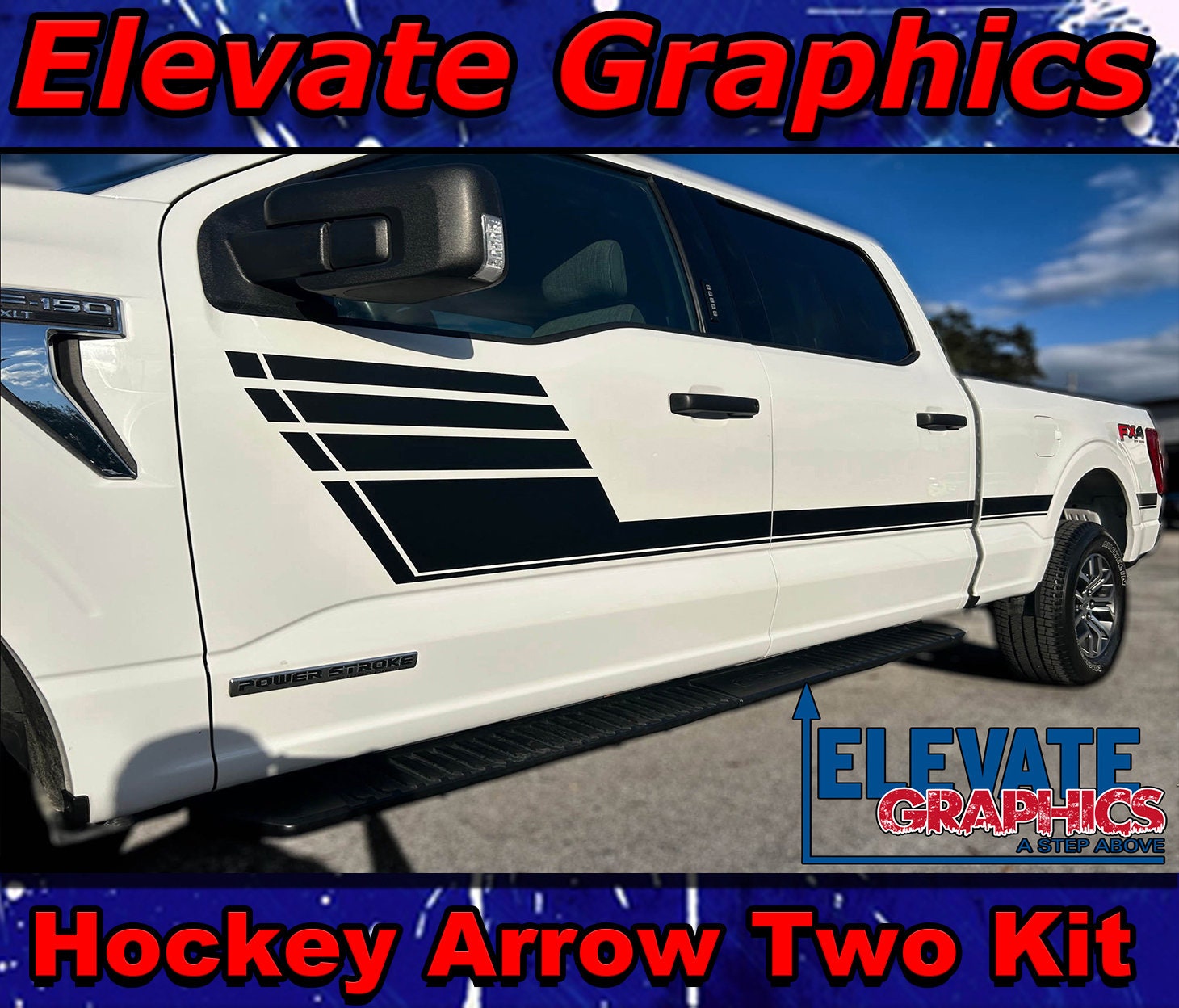 2021-2026 Fits Ford F150 Side Hockey Arrow Two Stickers Auto Vinyl ...