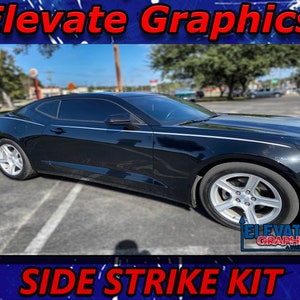 2010-2018 Para Chevy Camaro Side Strike Stripes 3M Auto Graphics Vinilo Calcomanías Pegatinas