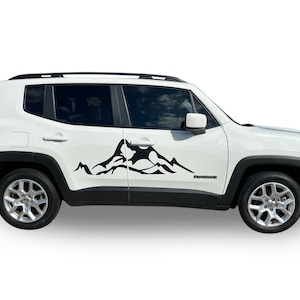 Fits Jeep Renegade Side Mountain Two Graphics Auto Vinyl Stripes 3m Decals Stickers Years 2015-2023