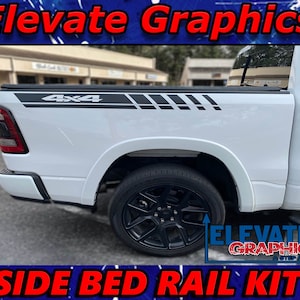 2009-2023 Fits Ram 1500 Side Bed Rail Graphics 3m Vinyl Stripes Stickers Auto Decals