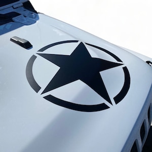 2019-2024 Fits Jeep Gladiator And Wrangler Star Hood Stripe 3M Vinyl Graphics SUV Decals And Stickers