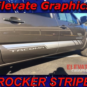 2015-2023 Fits Toyota Tacoma Side Rocker Stripes Auto Graphics Vinyl Decals Stickers 3M