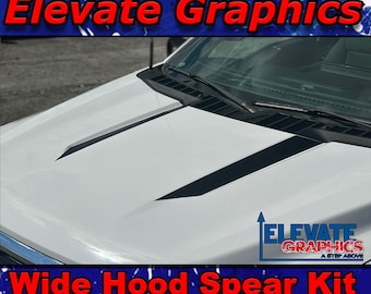 For Ford F-150 Wide Hood Spear Graphics 3M Auto Vinyl Decals And Stripes Stickers 2021-2024