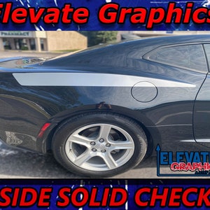 2010-2018 Para Chevy Camaro Side Check Stripes 3M Auto Graphics Vinilo Calcomanías Pegatinas