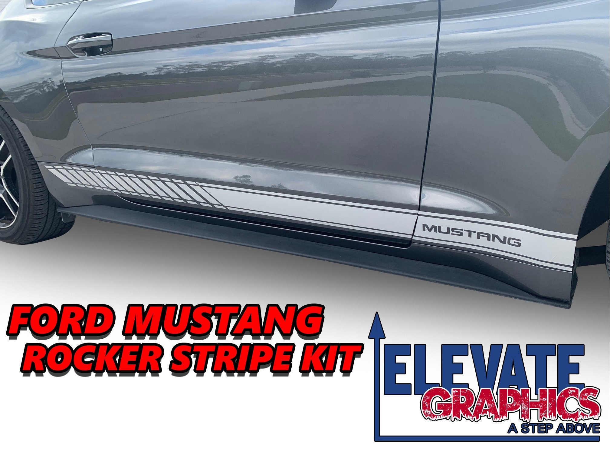 Mustang Rocker Graphics For Ford Mustang Side Rocker Decals Stripes Auto Graphics 3M | Etsy