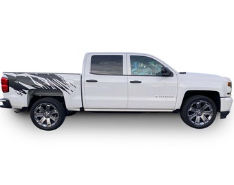 Se adapta a Chevy Silverado Splatter Side Graphics Auto Vinyl Stripes 3M Vinilo Calcomanías y pegatinas Años 2007-2018