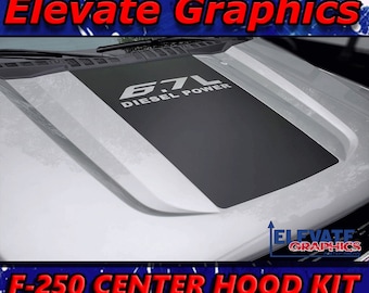 2017-2023 Passend für Ford F350 und F250 Center Hood Stripes Vinyl Grafiken 3 M Aufkleber Aufkleber