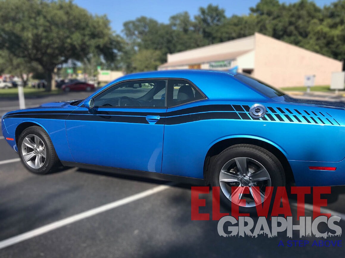 Challenger Rt Graphics For Dodge Challenger Side RT Beast Graphics 3M Auto Stripes Vinyl Decal ...