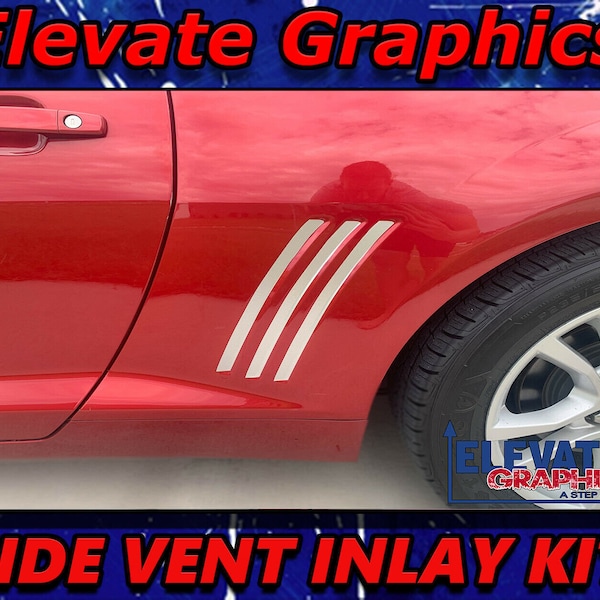 2010-2015 For Chevy Camaro Side Vent Inlay Stripes Vinyl Auto Graphics 3M Decals And Stickers