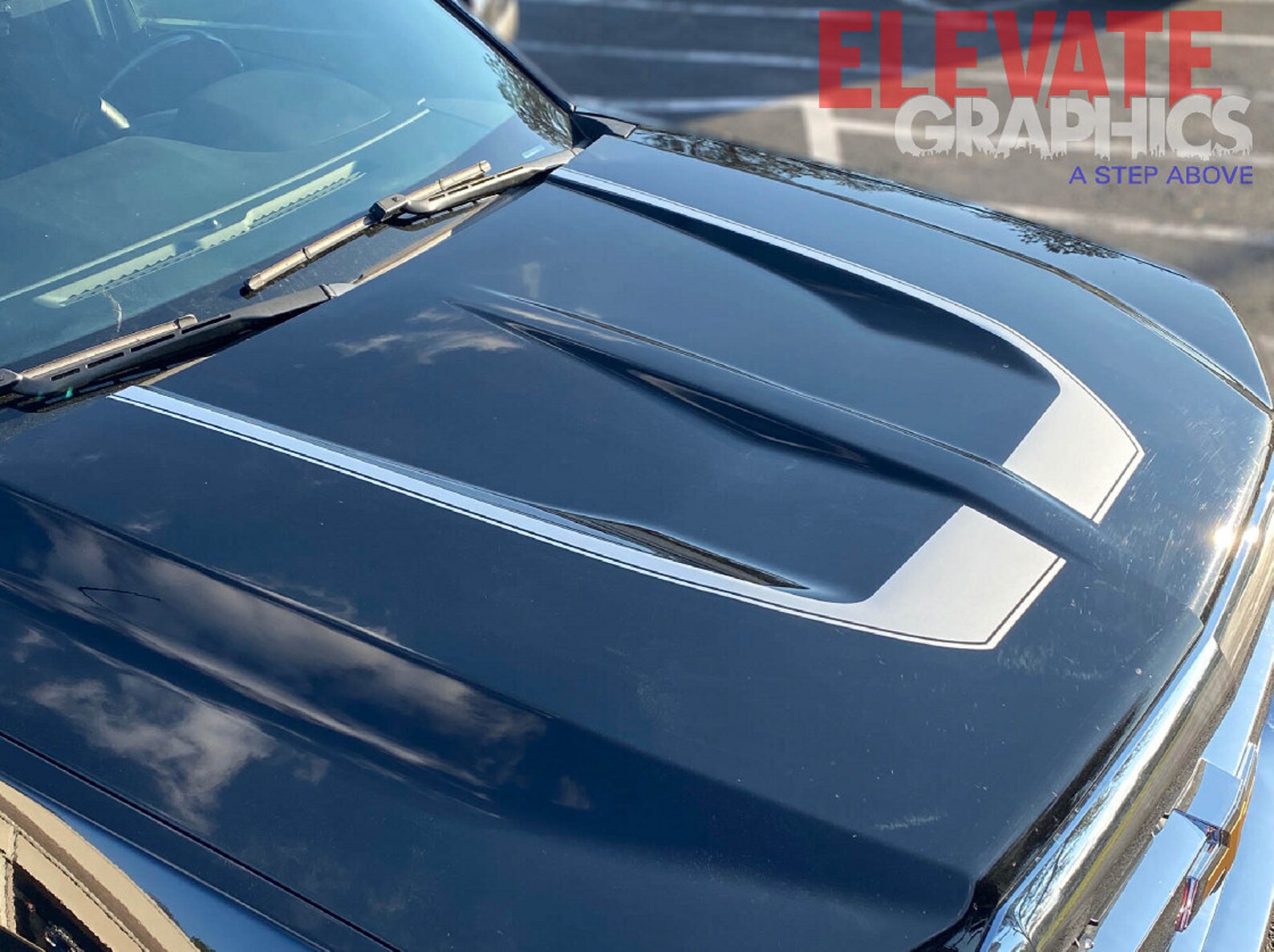 Fits Chevy Silverado Hood Wing Graphics Years 20162018 Auto Etsy