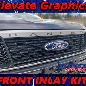 2019-2023 Fits Ford Ranger Front Inlay Stripes Vinyl Auto Graphics 3m Decals And Stickers