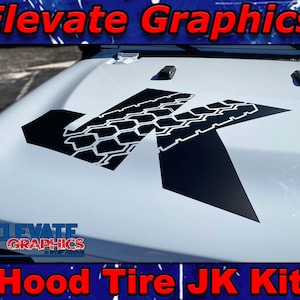 Fits Jeep Gladiator And Wrangler JK Hood Decals 3M Vinyl Stripe SUV Graphics And Stickers 2019-2024