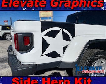 Passend für Jeeep Gladiator Side Hero Grafiken 3M Vinyl Stripes Geländewagen Abziehbilder und LKW-Aufkleber 2020-2024