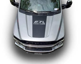 Passend für Ford F350 F250 Center Hood Grafik 3 M Vinyl Stripes Aufkleber 2017-2026