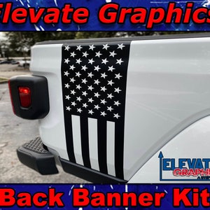 Fits Jeep Gladiator Side Back Quarter Banner Stripes 3M Vinyl Graphics SUV Decals And Stickers 2020-2024
