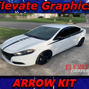 2013-2016 Fits Dodge Dart Arrow Side And Hood Stripes Vinyl Auto Graphics 3M Decals And Stickers