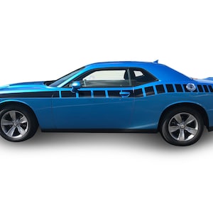 For Dodge Challenger 2011-2023 Side Split Demon Stripes 3M Graphics Vinyl Decals Auto Stripes