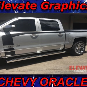 2016-2018 Fits Chevy Silverado Side Oracle Stripes Hood Graphics Auto 3M Vinyl Decals And Stickers