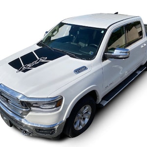 Fits Ram 1500 Hood Base 4X4 Stripes 3m Vinyl Graphics Stickers Auto Decals 2019-2023