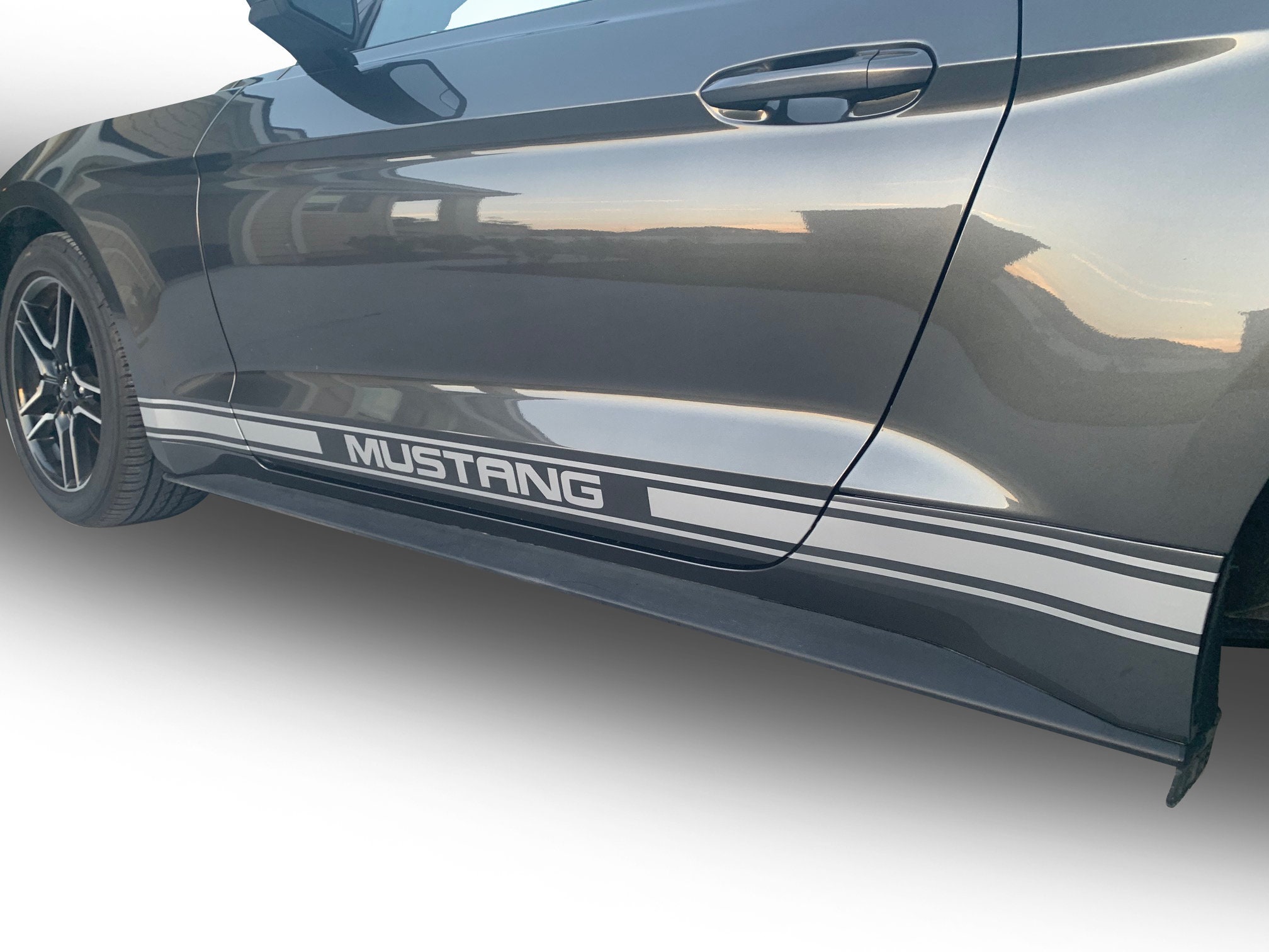 For Ford Mustang Side Rocker Decals Graphics Auto Stripes 3M Vinyl Stickers Years 2005-2023