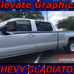 2014-2018 Fits Chevy Silverado Side Gladiator Stripes Auto Graphics 3M Vinyl Decals And Stickers
