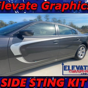 2015-2023 For Dodge Charger Side Sting Stripes Vinyl Auto Graphics 3M Decals And Stickers