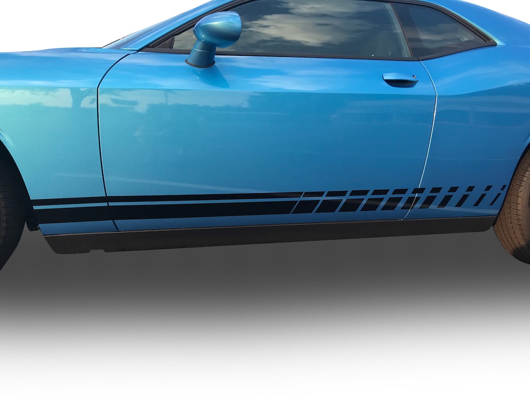 For Dodge Challenger Side Rocker Three Decals Vinyl Graphics 3M Auto ...