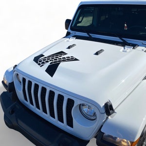 2019-2024 Fits Jeep Gladiator And Wrangler JK Hood Stripe 3M Vinyl Graphics SUV Decals And Stickers