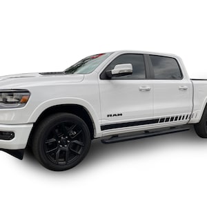 Fits Ram 1500 Side Rocker Strobe Stripes 3m Vinyl Graphics Stickers Auto Decals 2009-2023