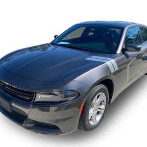 For Dodge Charger Hood Side Hash Mark Graphics Vinyl Auto Stripes 3m Decals And Stickers Years 2015-2023