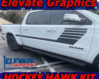 2019-2023 Fits Ram 1500 Side Hockey Hawk Stickers 3m Vinyl Stripes Graphics Auto Decals