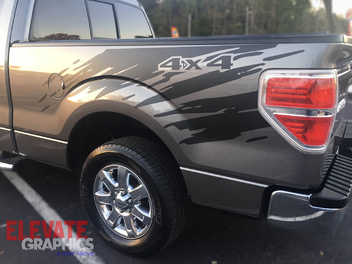 2009-2020 Fits Ford F-150 Side Splatter Stripes Auto Graphics 3M Vinyl ...