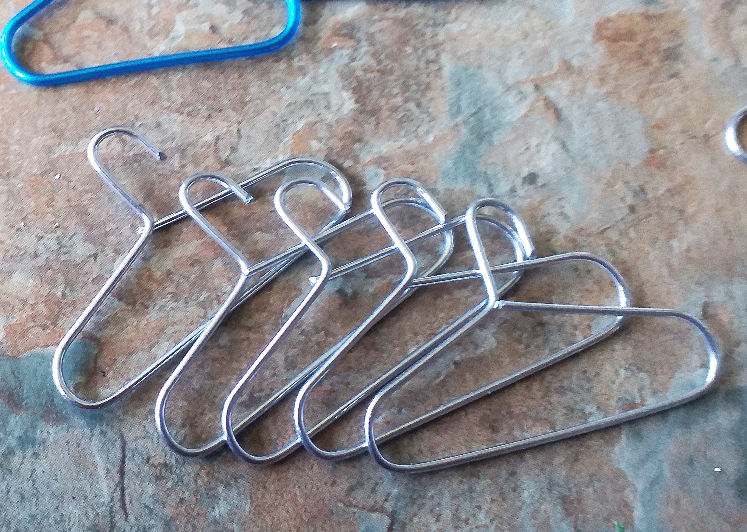 5 Dolls House Clothes Hangersminiature Hangersmulti Coloured Etsy