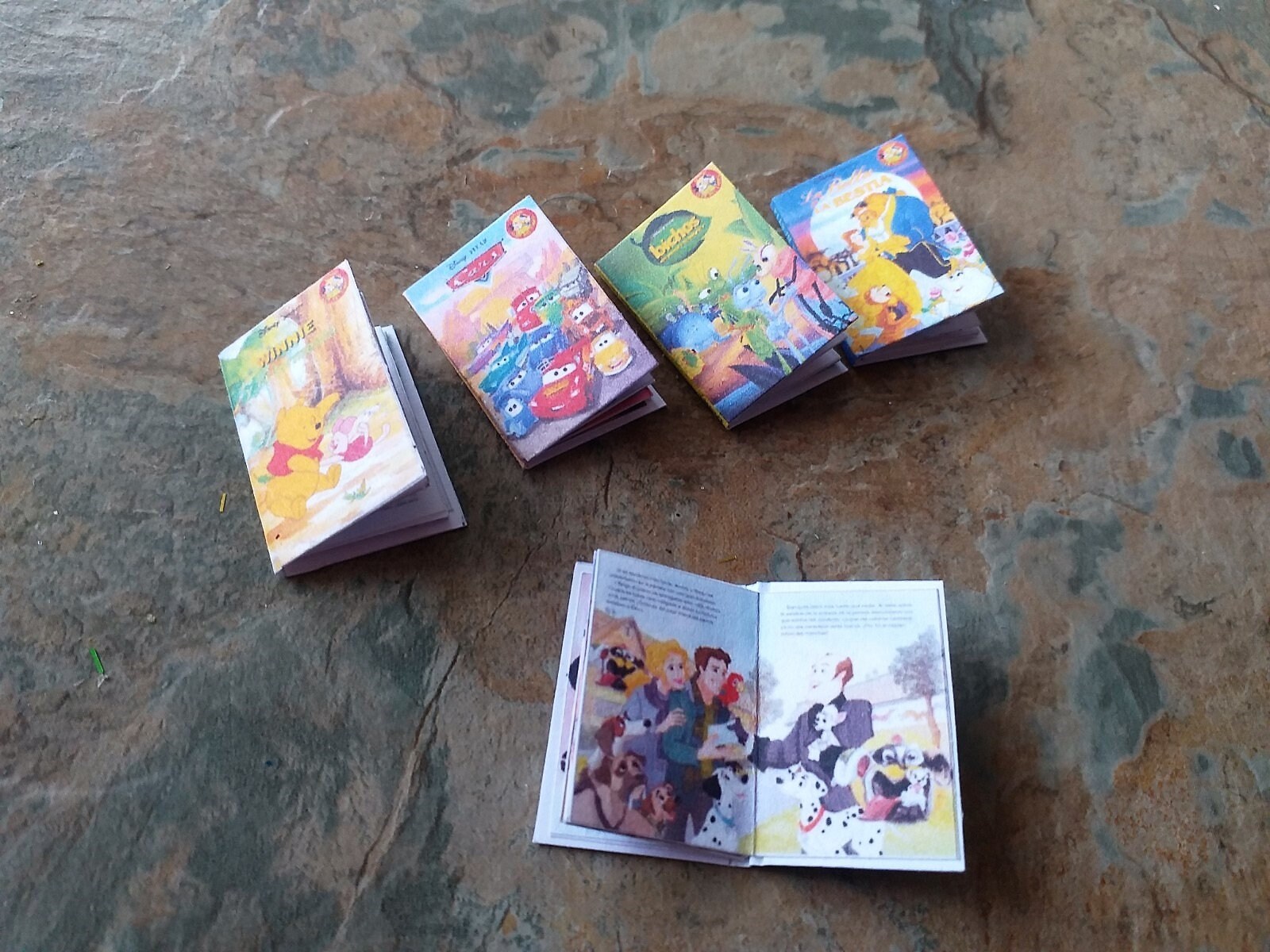 Set of 5 Miniature Disney Books Dolls House Disney Books Etsy UK