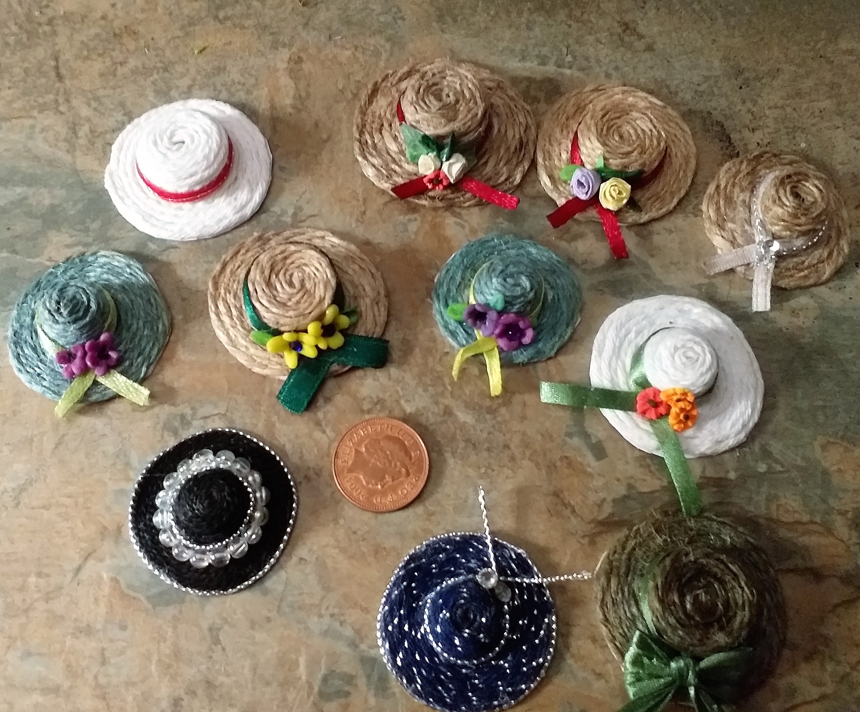 Dolls House Miniature Straw Hats Dolls House Hats Etsy UK