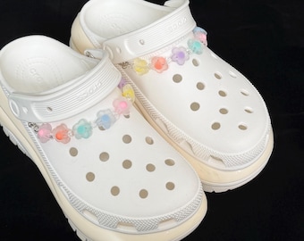 Pastel Flower Shoe Chain – Jelly Beaded Cute Shoe Strap Accessories
