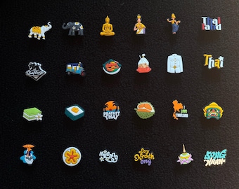 Thailand Shoe Charms – Elephant, Durian, Milk Tea