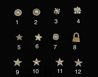 Vintage  Shoe Charms – Star, Pearl, Mini Bag & Elegant Shoe Accessories
