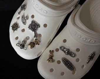 Metal shoe charms - cross, Bunny, Teddy & Punk Shoe Accessories