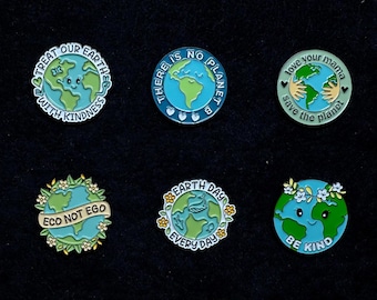 Earth Environmental protection  Enamel Pin - Punky Pins｜pin badge｜badges Funny pins, Cute Pins in the UK