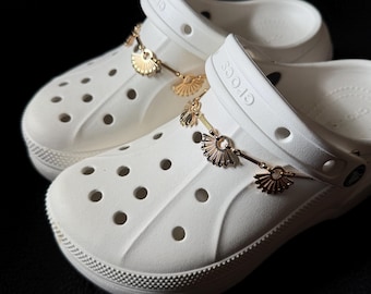 Fashion golden color metal Shoe Charms｜pretty boho design– Elegant & Vintage charm for gift