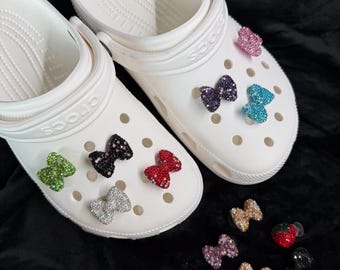 Fashion Diamond bow tie Shiny Shoe Charms chain｜pretty  design– Elegant & Vintage charm for gift