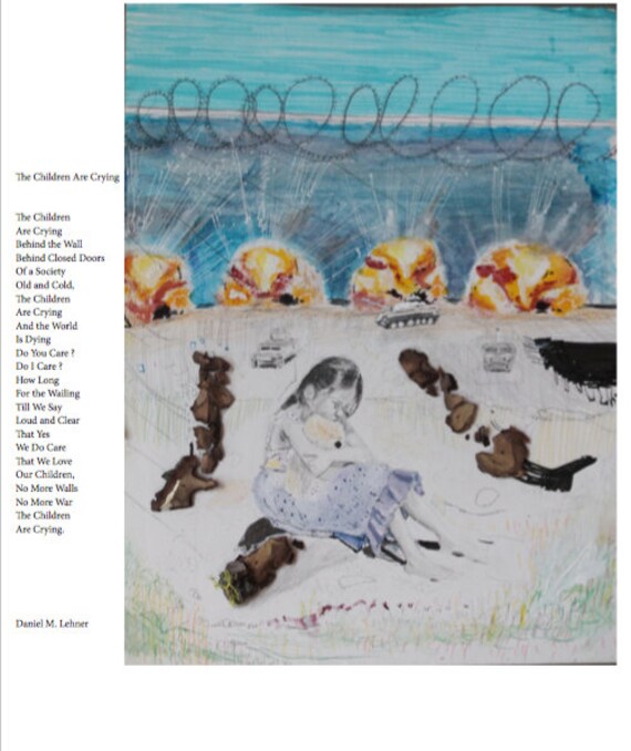 The Children Are Crying Print With Poetry - 