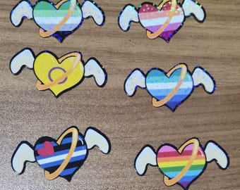 Angel Pride Holographic Stickers
