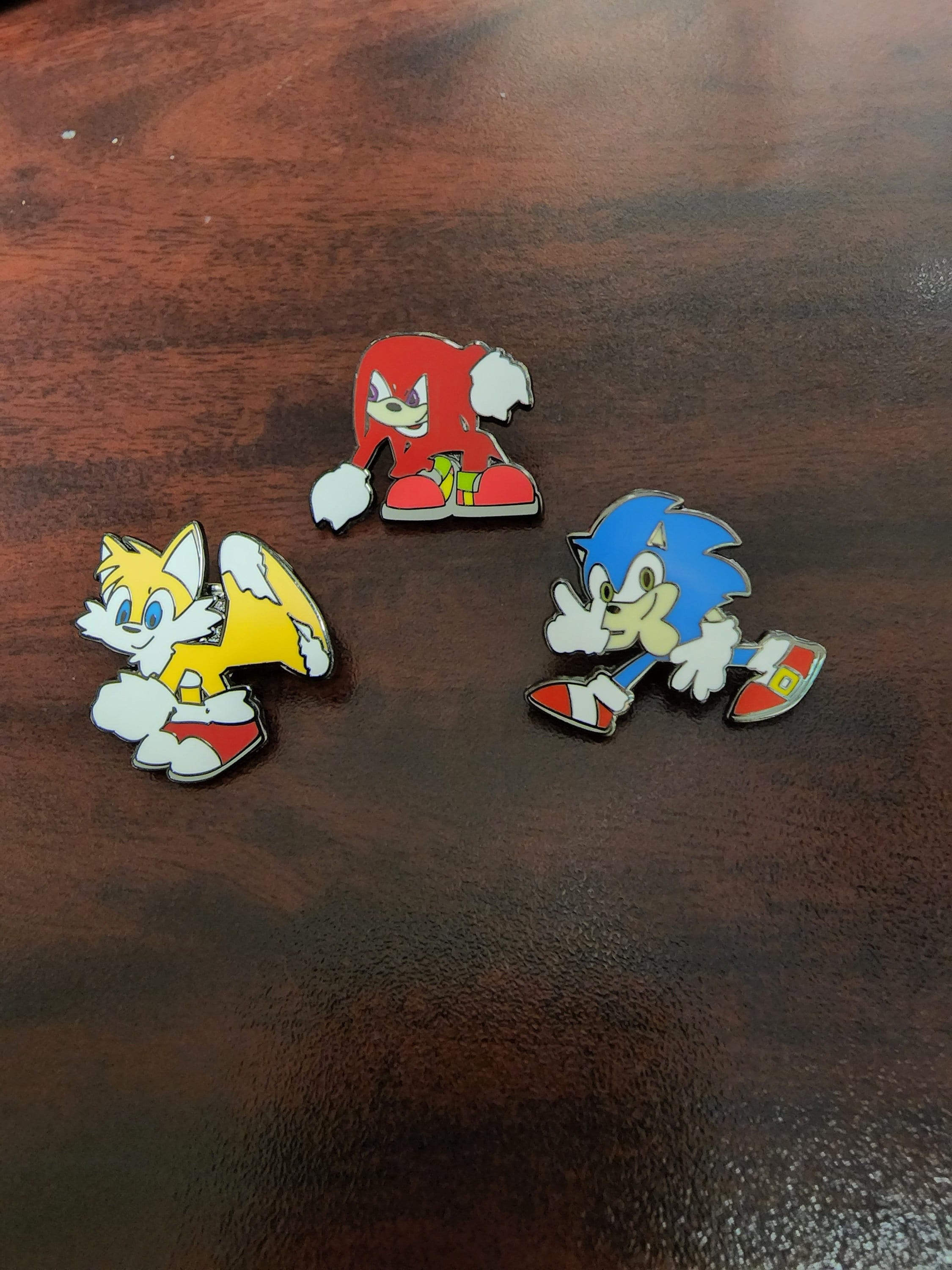 Sonic the Hedgehog Metal Pins (sonic, Tails, Knuckles) - Etsy