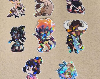 Greek Myth Holographic Stickers
