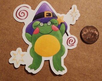Wizard Frog Sticker (Transparent Background)