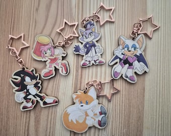 2 inch Sonic Character Keychains