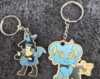 Gen 4 Printed Pokemon Wooden Keychains
